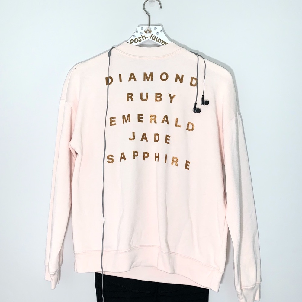 Pastel Pink Pullover Sweatshirt